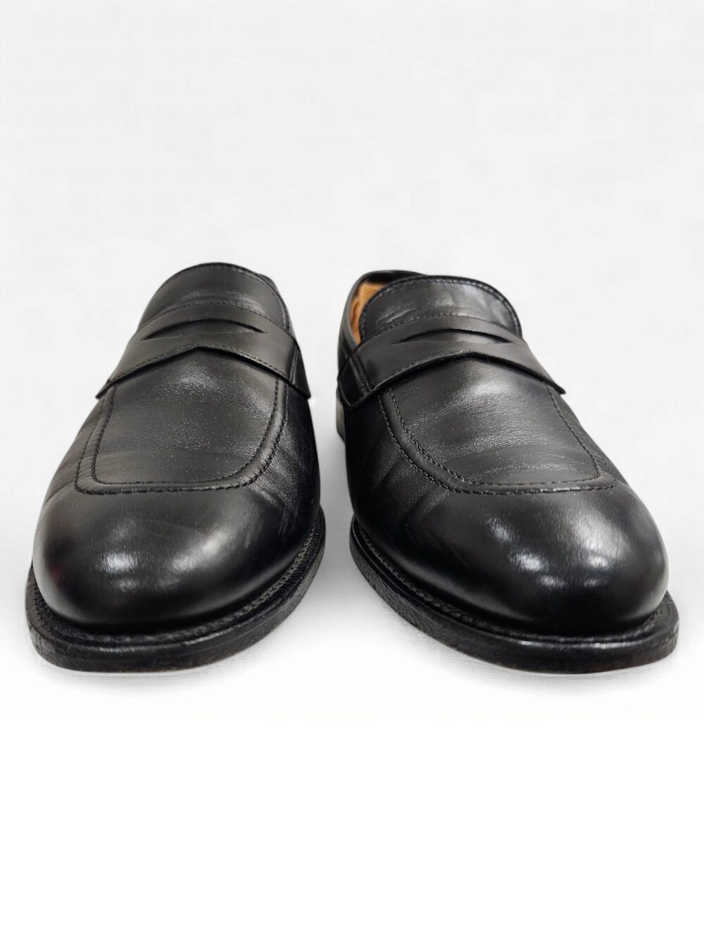 Allen Edmonds Black Leather Penny Loafers - Picture 5 of 10